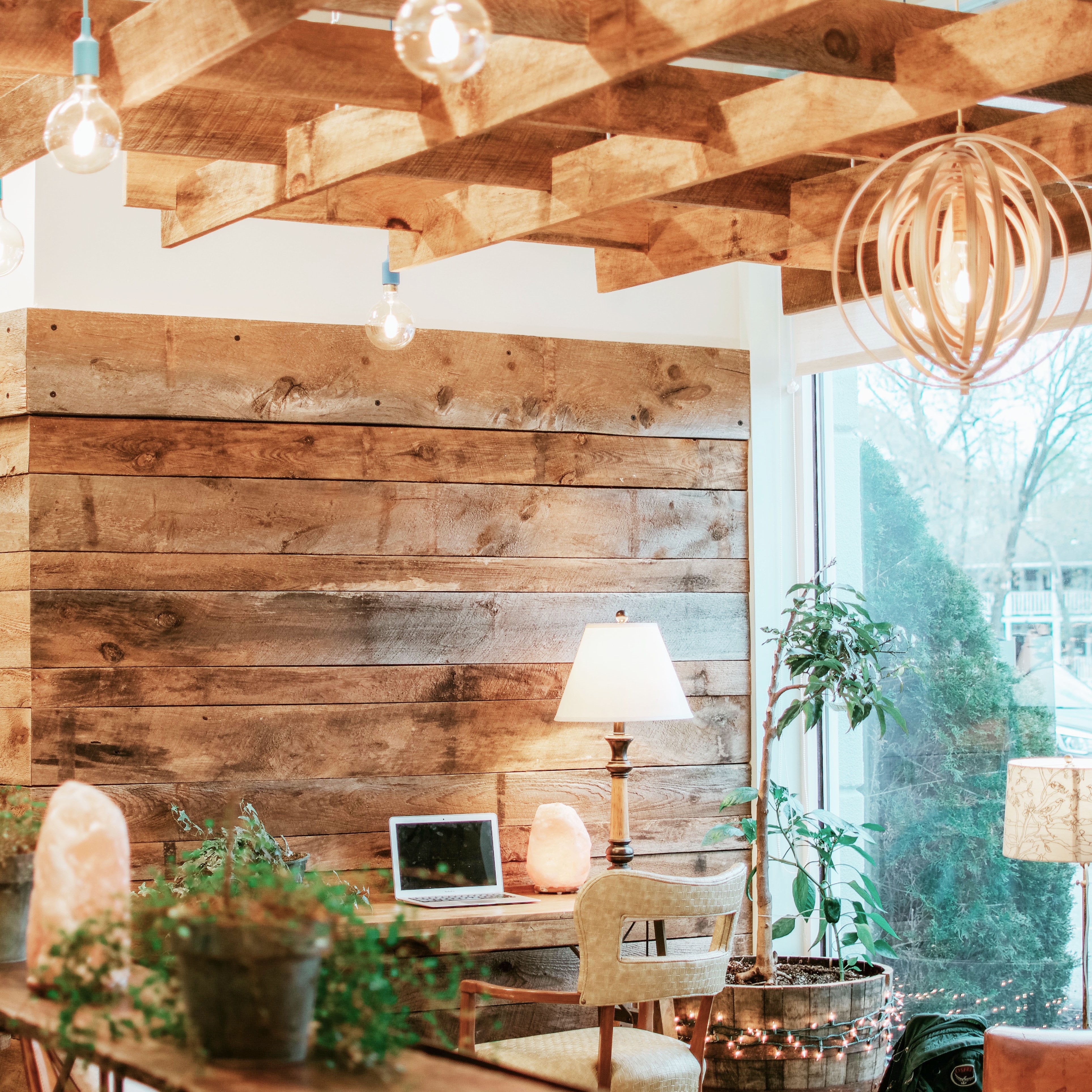 Wooden living room